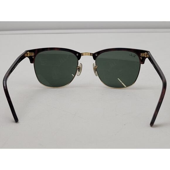 Ray-Ban Clubmaster Classic Sunglasses RB3016 | Tortoise Shell Frame Green Lenses - Picture 3 of 11